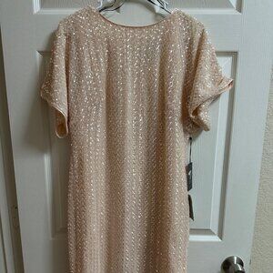 NWT Vince Camuto Dolman Sleeve Sequin Dress Pink Size 6 PERFECT!